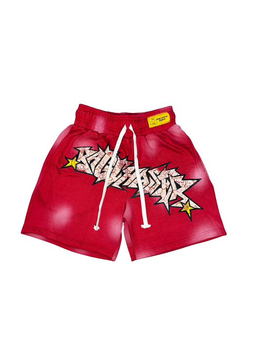 RED CRUMBLE SHORTS