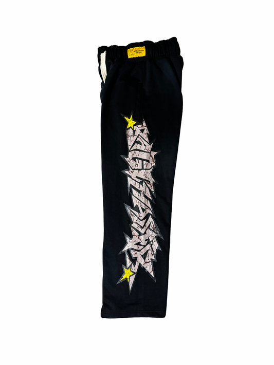 BLACK CRUMBLE SWEATPANTS