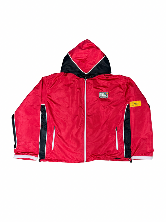 RED WINDBREAKER JACKET