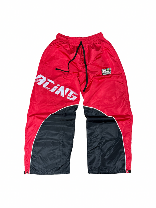 RED WINDBREAKER PANTS