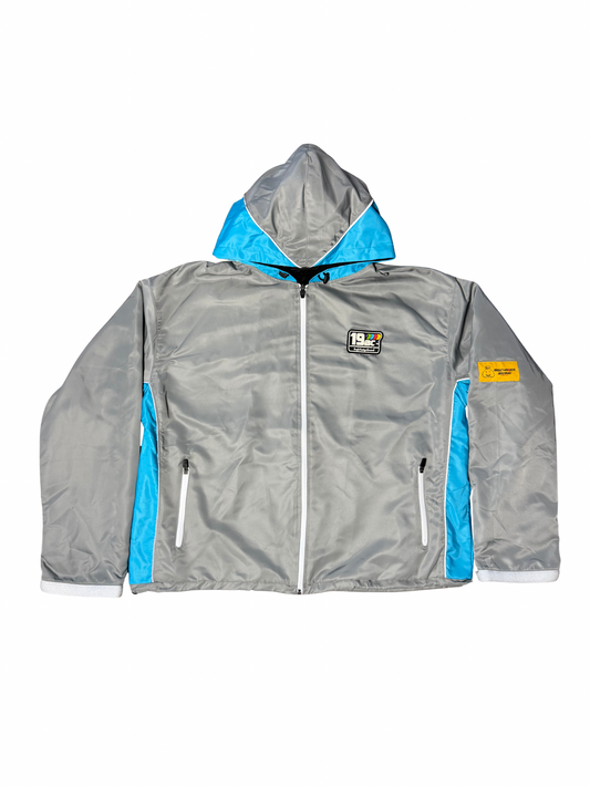 GREY WINDBREAKER JACKET